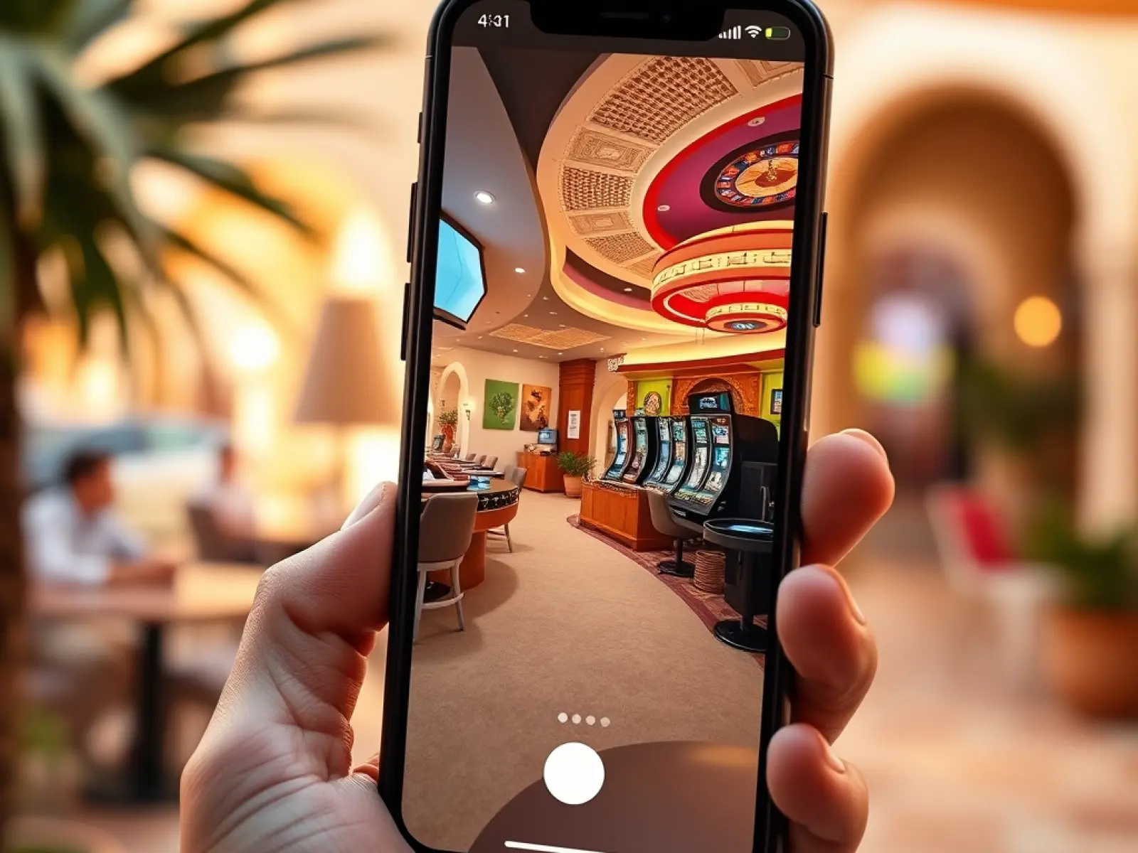 Smartphone mit geöffneter Nonnaspin Spiele-Lobby im Browser